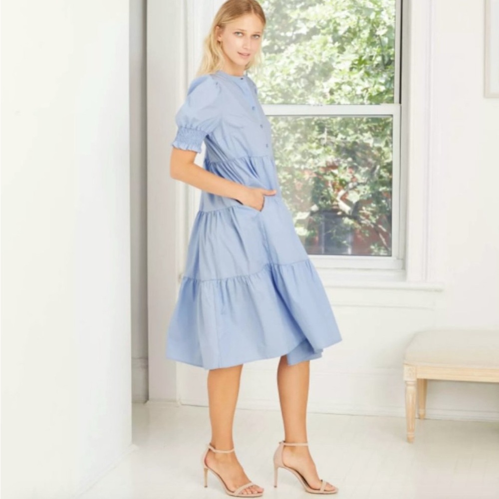 Who What Wear Sky Blue Midi Dress